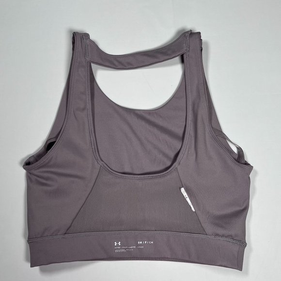 Under Armour Sports Bra Size Small Light Purple Strappy Sides Mesh Back - Picture 5 of 10